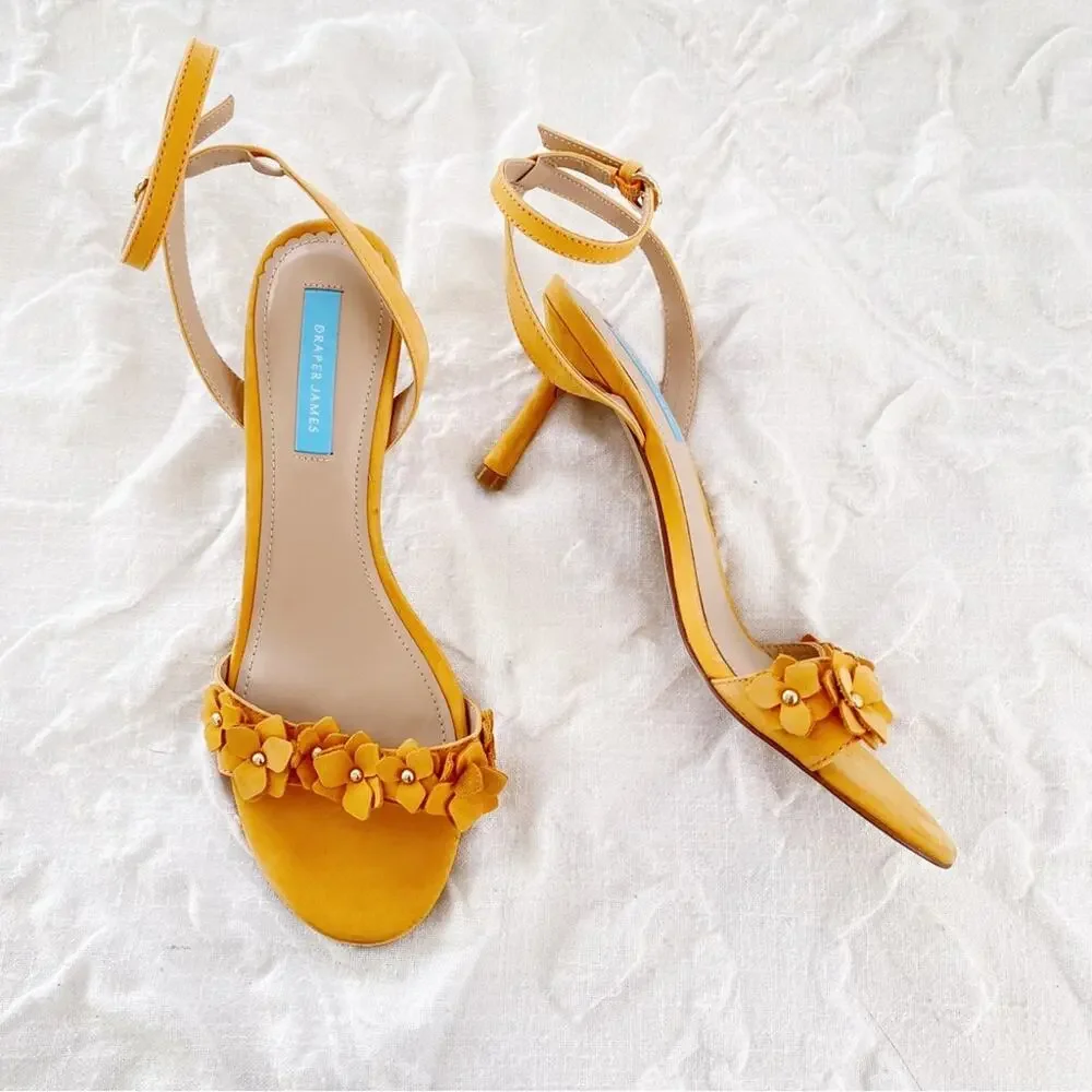 Draper James Floral Heeled Sandals - Alice Size 8 New